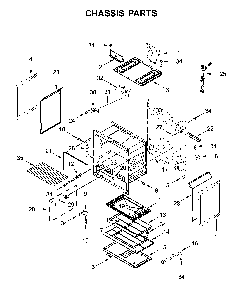 Chassis parts Diagram and Parts List for MGR6600FZ2  Maytag Range