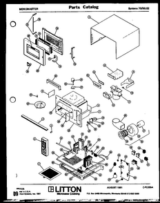 Replacement Parts Diagram and Parts List for 70 5002 Amana Microwave
