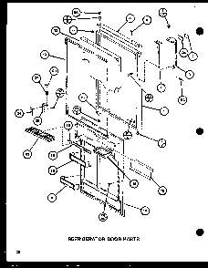 Refrigerator Door Parts Diagram and Parts List for TL18H-P77110-20W  Amana Refrigerator