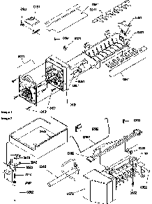 Ice Maker Assembly And Parts Diagram and Parts List for HT600W-P1319401WW  Amana Refrigerator