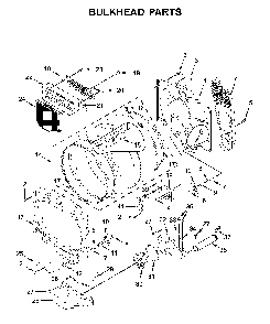 Bulkhead parts Diagram and Parts List for MED6230HW0  Maytag Dryer