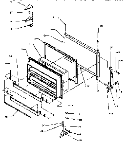 Freezer Door Diagram and Parts List for TS18RB-P1158407W  Amana Refrigerator