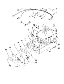 Control Panel And Separator Parts Diagram and Parts List for MLG24PNAGW1  Maytag Dryer