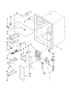 Refrigerator Liner Parts Diagram and Parts List for AFI2538AES5  Amana Refrigerator