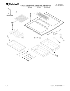 Cooktop Parts Diagram and Parts List for JES9750CAB00  Jenn-Air Range
