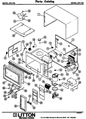 01 - Page 1 Diagram and Parts List for 370100  Litton Microwave