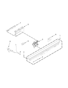 Control Panel And Latch Parts Diagram and Parts List for JDB9200CWY1  Jenn-Air Dishwasher