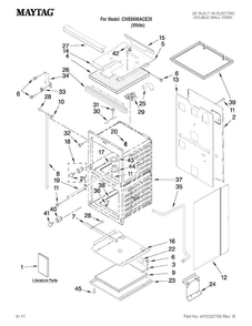 Oven Parts Diagram and Parts List for CWE5800ACE28  Maytag Wall Oven