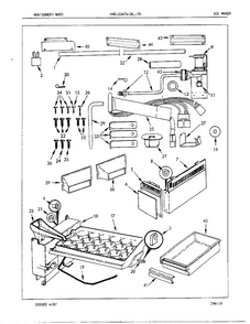 Ice Maker Assembly Diagram and Parts List for 22474A  Admiral Refrigerator