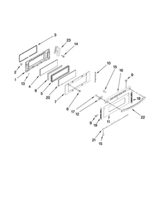 Upper Door Parts Diagram and Parts List for MER6875BCW17  Maytag Range