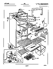Fresh Food & Freezer Compartment Diagram and Parts List for RT11G 86T00 Maytag Refrigerator