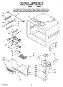 FREEZER LINER PARTS Diagram and Parts List for ABB1927DEW14  Amana Refrigerator
