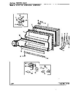 Freezer Door Diagram and Parts List for HRNT1716 BF34A Maytag Refrigerator