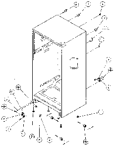 Cabinet Parts Diagram and Parts List for 85178-P1117103W  Amana Refrigerator