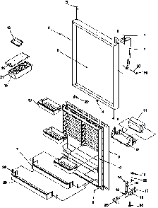 Refrigerator Door Diagram and Parts List for TN22AL-P1300701WL  Amana Refrigerator