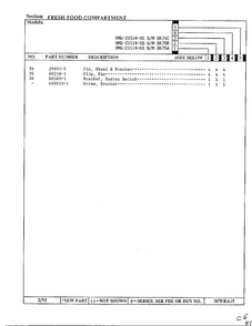 Fresh Food Compartment Page 3 Diagram and Parts List for 21514-0A  Admiral Refrigerator