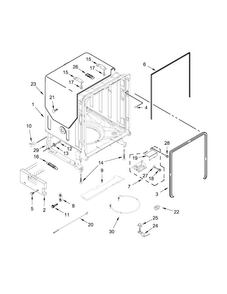 Tub And Frame Parts Diagram and Parts List for MDB8959SFZ0  Maytag Dishwasher