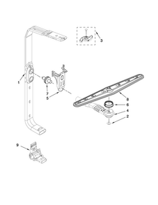 Upper Wash And Rinse Parts Diagram and Parts List for MDB7709AWQ0  Maytag Dishwasher