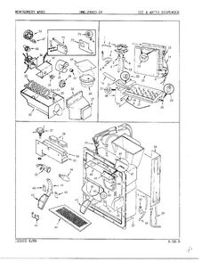Ice And Water Dispenser Diagram and Parts List for 24903-OA  Admiral Refrigerator