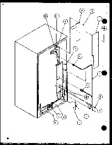 Cabinet Back Components Diagram and Parts List for SZ22ML-P1120608WL  Amana Refrigerator