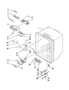 Refrigerator Liner Parts Diagram and Parts List for JBL2088HES4  Jenn-Air Refrigerator