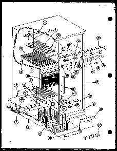 Freezer Shelves Diagram and Parts List for SRI19GL-P7745504WL  Amana Refrigerator