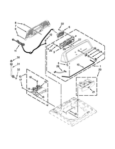 Console And Dispenser Parts Diagram and Parts List for 7MMVWX722BG1  Maytag Washer