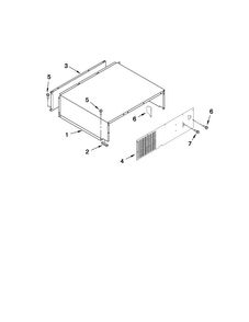 Top Grille And Unit Cover Parts Diagram and Parts List for JF42NXFXDW03  Jenn-Air Refrigerator
