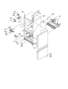 Controls And Light Covers Diagram and Parts List for BC21V1C-P1325027WC  Amana Refrigerator