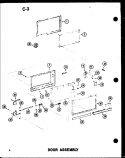 DOOR ASSY Diagram and Parts List for RC-20 P7210008M Amana Microwave
