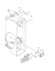 Refrigerator Liner Parts Diagram and Parts List for MSD2550VEU01  Maytag Refrigerator