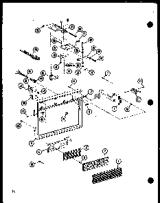 Grille And Lock Diagram and Parts List for RC10B-DD P73547-2M Amana Microwave
