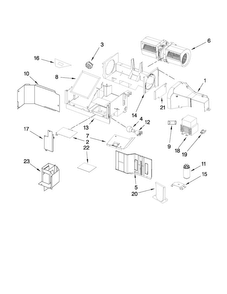 Air Flow Parts Diagram and Parts List for MMV4203WS2  Maytag Microwave
