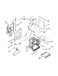 Chassis Parts Diagram and Parts List for MGT8720DE02  Maytag Range