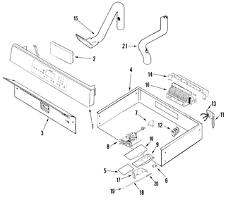 Control Panel And Internal Controls Diagram and Parts List for JJW8430DDB  Jenn-Air Wall Oven