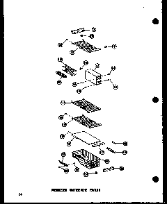 Freezer Interior Parts Diagram and Parts List for SRN22N-C-P60230-64WC  Amana Refrigerator