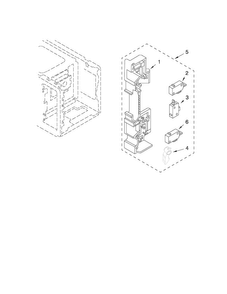 Microwave Latch Board Parts Diagram and Parts List for AMC5143AAW14  Amana Microwave