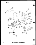 ELECTRICAL ASSY Diagram and Parts List for RC-20 P7210008M Amana Microwave