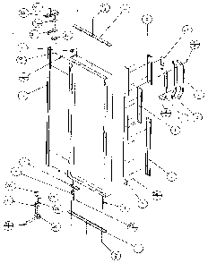Refrigerator Door, Hinge, & Trim Diagram and Parts List for 36761-P1135802W  Amana Refrigerator