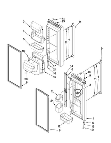 Refrigerator Door Parts Diagram and Parts List for JFI2089WES5  Jenn-Air Refrigerator