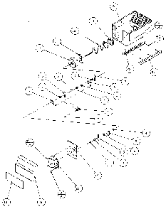 Crushed Ice Bucket Diagram and Parts List for 36541-P1121702W  Amana Refrigerator