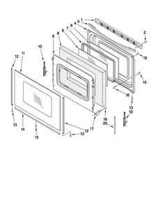 Part Location Diagram of W10106403 Whirlpool GLASS-DOOR