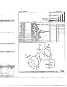 Tumbler Diagram and Parts List for LNC7753A77  Maytag Dryer