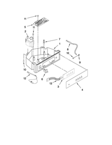 Control Panel Parts Diagram and Parts List for JIM158XBCX3  Jenn-Air Ice Maker