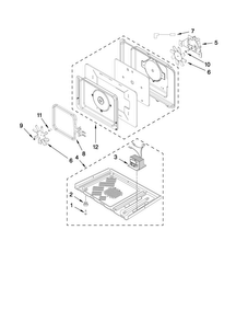 Base Plate And Convection Parts Diagram and Parts List for AMC6158BCB10  Jenn-Air Microwave