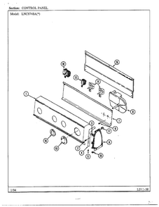 Control Panel Diagram and Parts List for 8748A  Norge Dryer