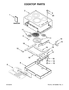 Cooktop Parts Diagram and Parts List for MEC9530BB02  Maytag Cooktop