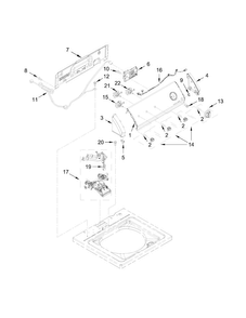 Controls And Water Inlet Parts Diagram and Parts List for CAW9352EW1  Crosley Washer