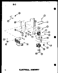 Electrical Assembly Diagram and Parts List for RC-14 P72100-9M Amana Microwave