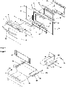 Oven Door & Storage Drawer Diagram and Parts List for ZRRSC8050E-P1130653NE  Amana Range